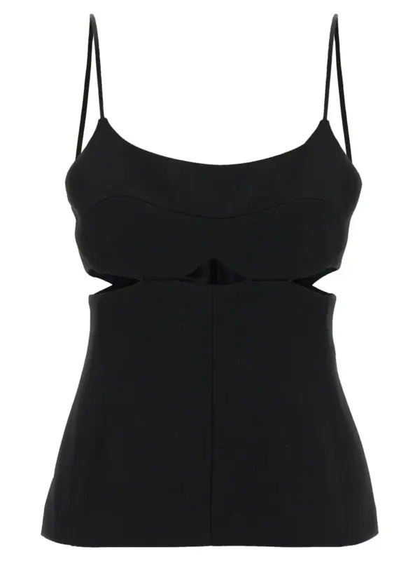 'Cut-Out Cami' top VICTORIA BECKHAM Black