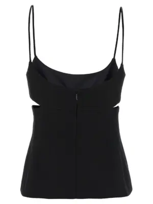 'Cut-Out Cami' top 1125WTP006159ABLACK VICTORIA BECKHAM Black