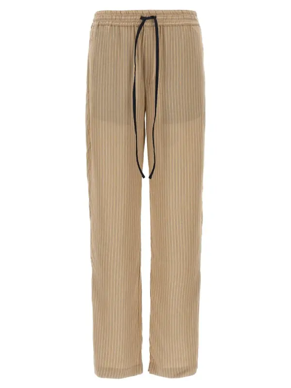 'Pleat Detail Pyjama' pants VICTORIA BECKHAM Brown