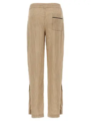 'Pleat Detail Pyjama' pants 1125WTR006041ATOBACCOMIDNIGHT VICTORIA BECKHAM Brown