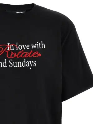 'Thin Jersey' T-shirt Woman ROTATE BIRGER CHRISTENSEN Black