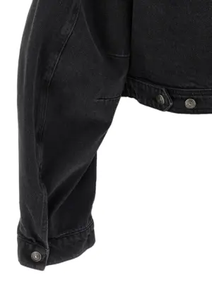 'Denim Oversized' jacket 100% cotton ROTATE BIRGER CHRISTENSEN Black