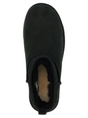 'Classic Ultra Mini' ankle boots 80% twinface 20% calf leather UGG Black