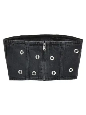 'Studded Denim' top 11400529982998 ROTATE BIRGER CHRISTENSEN Black