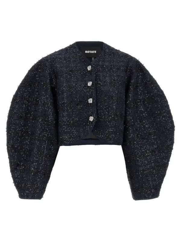 'Bouclé Short' blazer ROTATE BIRGER CHRISTENSEN Blue