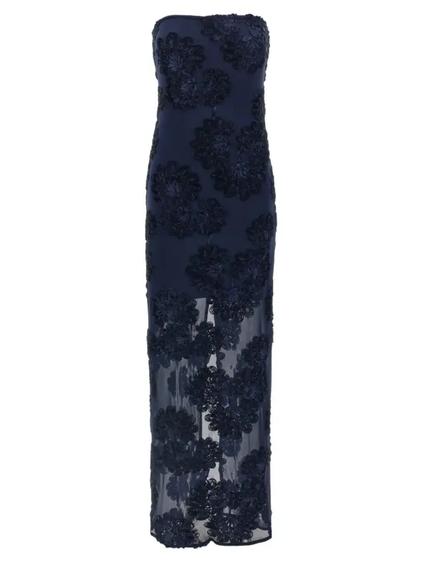 '3D Mesh Maxi' dress ROTATE BIRGER CHRISTENSEN Blue