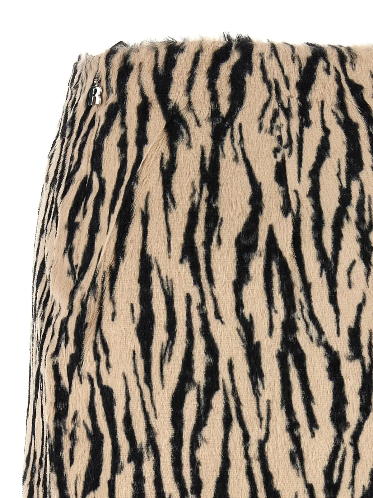 Спідниця Printed Faux Fur Rotate Birger Christensen Чорно-біла 4 'Printed Faux Fur' skirt 64% cotton 36% viscose ROTATE BIRGER CHRISTENSEN White/Black