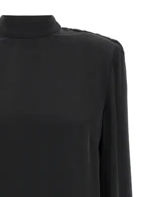 'Satin Drapy Back' top Woman ROTATE BIRGER CHRISTENSEN Black