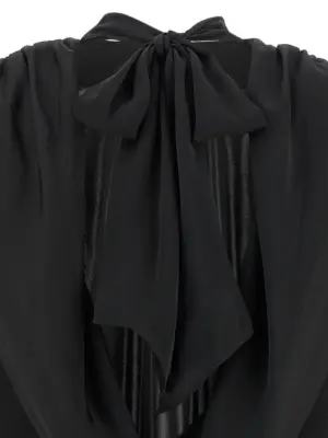 'Satin Drapy Back' top 100% polyester ROTATE BIRGER CHRISTENSEN Black