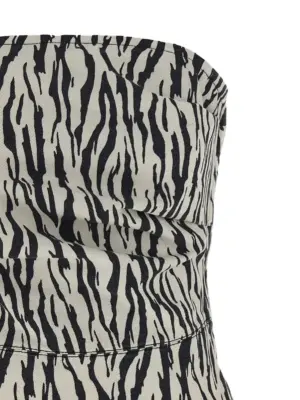 'Printed Denim' top Woman ROTATE BIRGER CHRISTENSEN White/Black