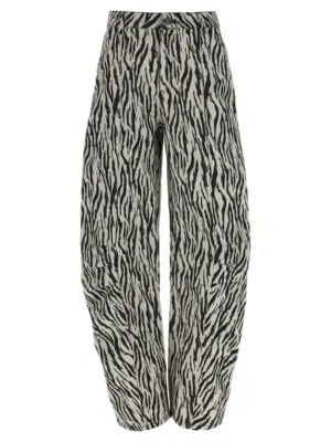 'Printed Twill Cargo' pants ROTATE BIRGER CHRISTENSEN White/Black