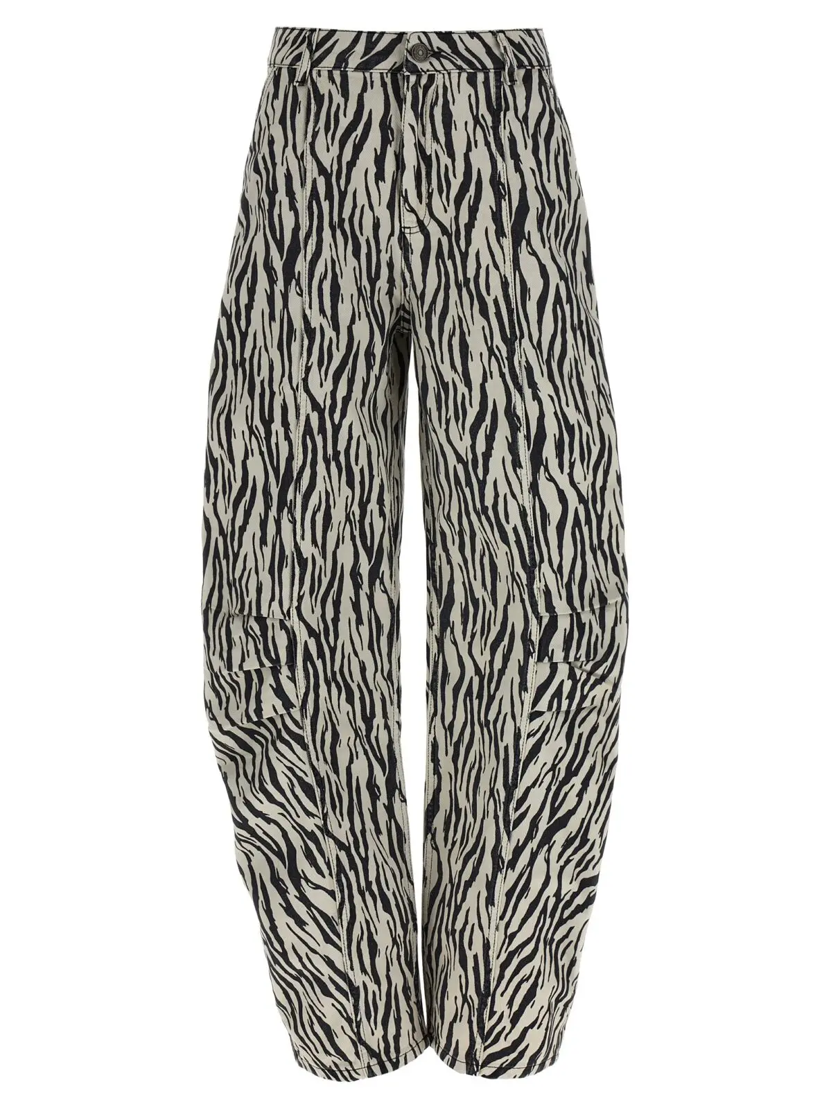 Штани Printed Twill Cargo Rotate Birger Christensen Чорно-білі 1 'Printed Twill Cargo' pants ROTATE BIRGER CHRISTENSEN White/Black