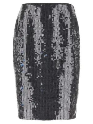 'Net Sequin Midi' skirt ROTATE BIRGER CHRISTENSEN Gray