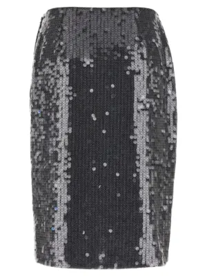 'Net Sequin Midi' skirt 11434630593059 ROTATE BIRGER CHRISTENSEN Gray