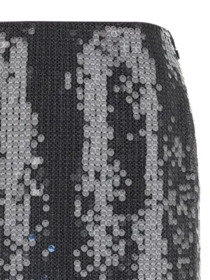 'Net Sequin Midi' skirt Woman ROTATE BIRGER CHRISTENSEN Gray