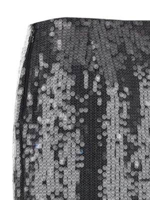 'Net Sequin Midi' skirt 100% polyester ROTATE BIRGER CHRISTENSEN Gray