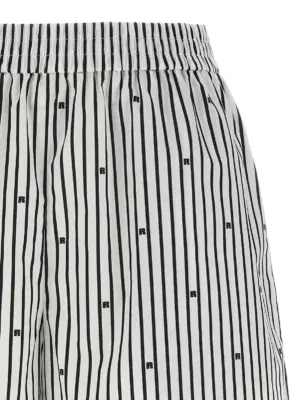 Short stripes Woman ROTATE BIRGER CHRISTENSEN White/Black