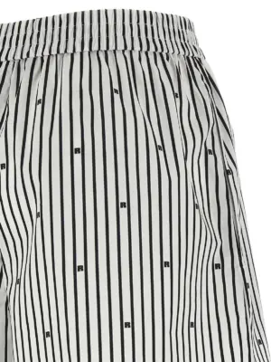 Short stripes 100% cotton ROTATE BIRGER CHRISTENSEN White/Black