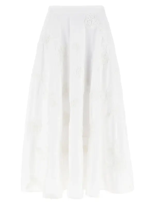 'Flower Maxi' skirt ROTATE BIRGER CHRISTENSEN White