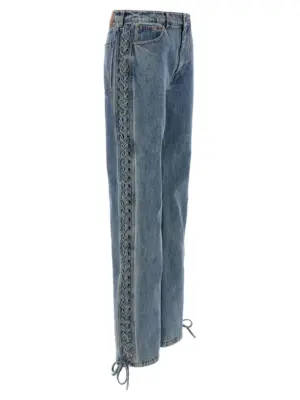 'Laced Straight Leg' jeans Woman ROTATE BIRGER CHRISTENSEN Blue