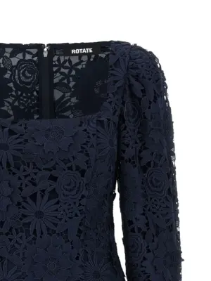 '3D Lace Ls Mini' dress Woman ROTATE BIRGER CHRISTENSEN Blue