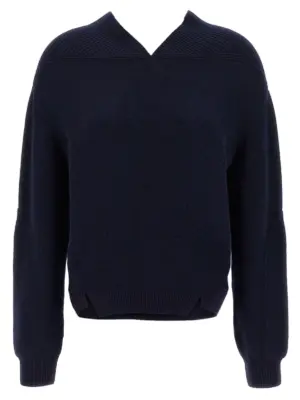 'V-neck Yoke detail' sweater VICTORIA BECKHAM Blue