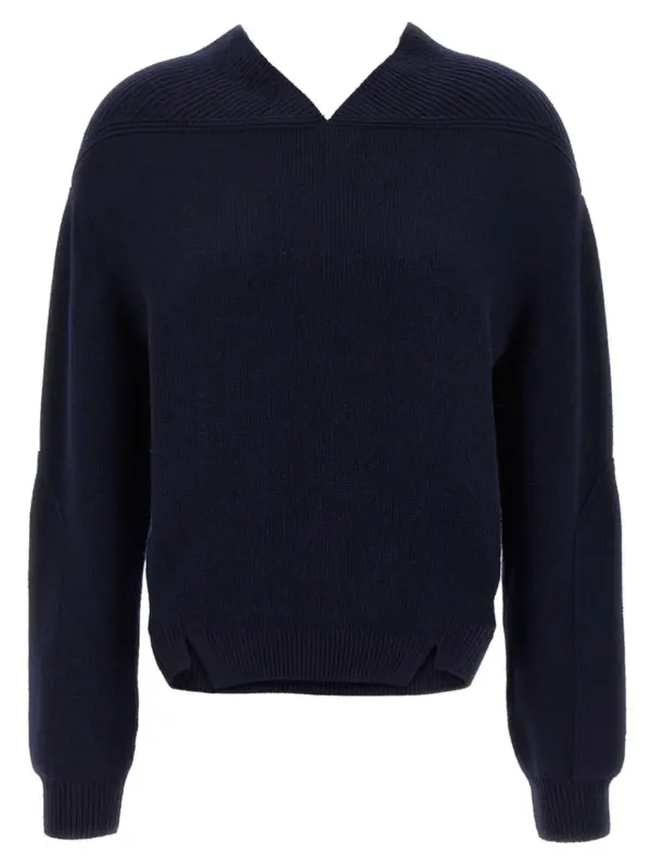 'V-neck Yoke detail' sweater VICTORIA BECKHAM Blue