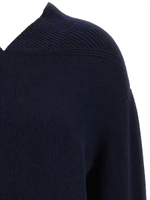 'V-neck Yoke detail' sweater Woman VICTORIA BECKHAM Blue