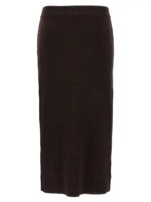 'bottoni' midi skirt 1325KSK006604ADARKCHOCOLATE VICTORIA BECKHAM Brown