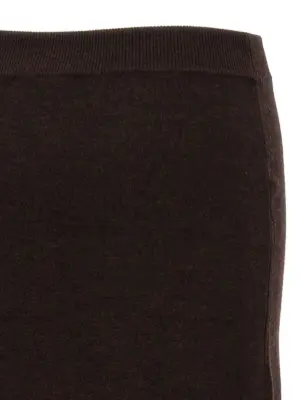 'bottoni' midi skirt 82% wool 16% nylon 2% elastane VICTORIA BECKHAM Brown