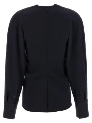 'Twist Detail' blouse 1325WTP006590BNAVY VICTORIA BECKHAM Blue