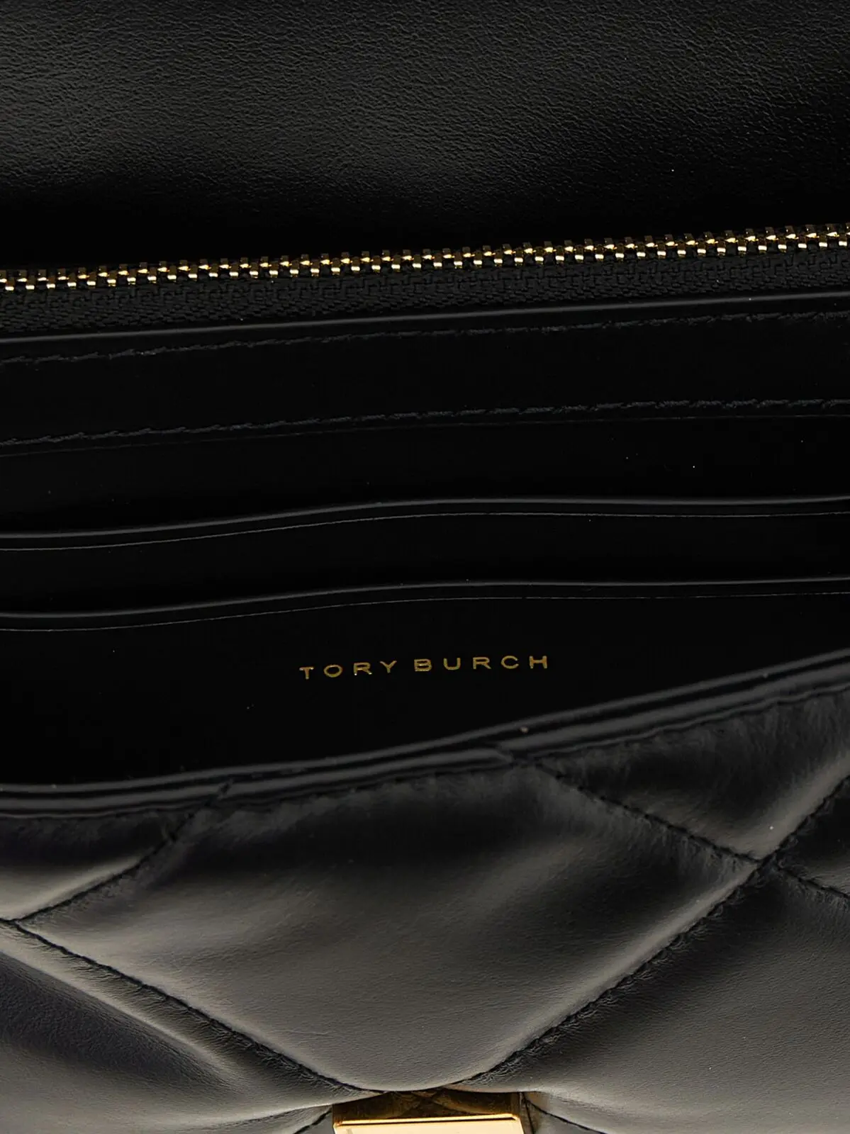 Гаманець на ланцюжку Tory Burch Kira Diamond Чорний 4 'Kira Diamond' wallet on chain 100% cow leather (Bos Taurus) TORY BURCH Black