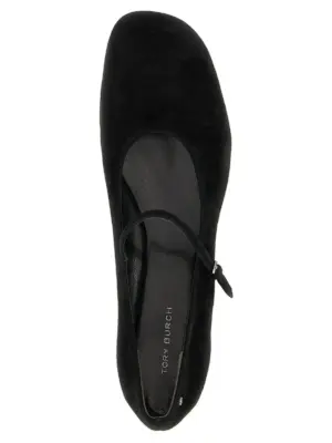 'Mary Jane' ballet flats 100% ovine leather (Ovis Aries Aries) TORY BURCH Black