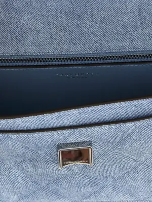 'Fleming Convertibile' small shoulder bag 100% calfskin leather (Bos Taurus) TORY BURCH Light Blue