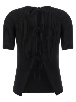 Back closure sweater 168784001 TORY BURCH Black