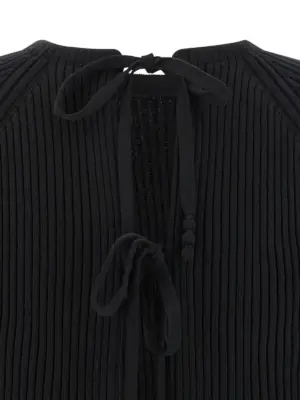 Back closure sweater 85% cotton 12% polyamide 3% elastane TORY BURCH Black