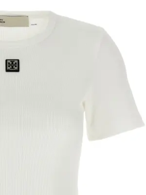 Logo plaque t-shirt Woman TORY BURCH White