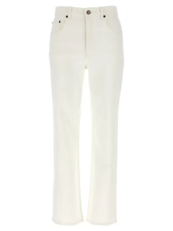 Cropped jeans TORY BURCH White