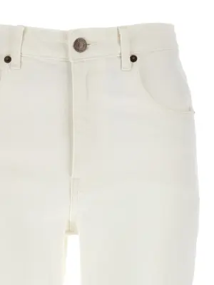 Cropped jeans Woman TORY BURCH White