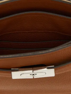 'Petite Lee Radziwill' handbag 100% cow leather (Bos Taurus) TORY BURCH Brown