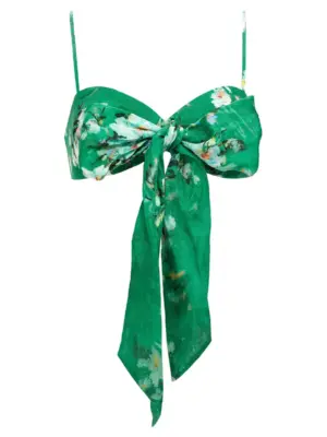 Bralette 'Everley Draped Bow' ZIMMERMANN Green