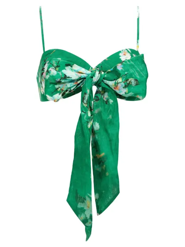 Bralette 'Everley Draped Bow' ZIMMERMANN Green