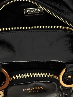 'Dangle' top case 100% calfskin leather (Bos Taurus) PRADA Black