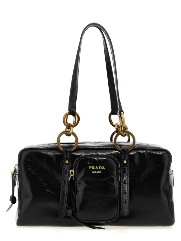 Trunk hand bag PRADA Black