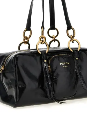 Trunk hand bag Woman PRADA Black