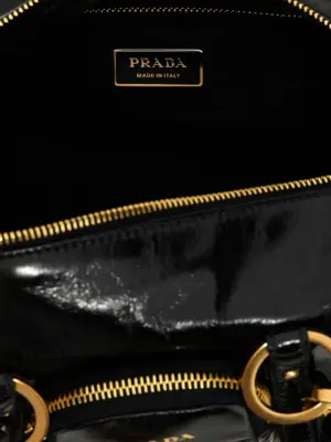 Trunk hand bag 100% calfskin leather (Bos Taurus) PRADA Black