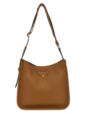 'Hobo' crossbody bag PRADA Brown