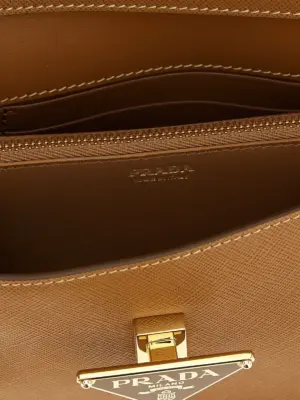 Saffiano mini crossbody bag 100% calfskin leather (Bos Taurus) PRADA Beige