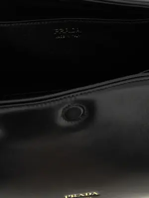 Nappa shoulder bag 100% lamb leather (Ovis aries) PRADA Black