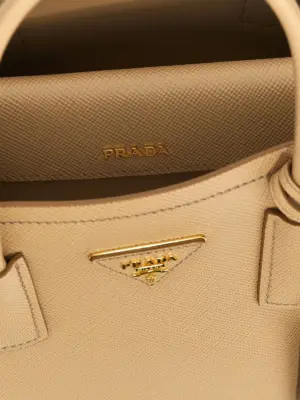 Saffiano handbag 100% calfskin leather (Bos Taurus) PRADA Beige